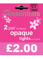 Jac Essentials 2 paires opaque 40 den